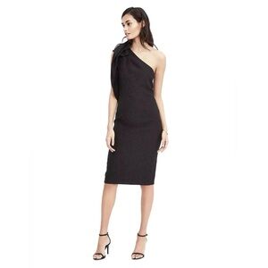 Banana Republic Elegant Black One-Shoulder Dress Size S